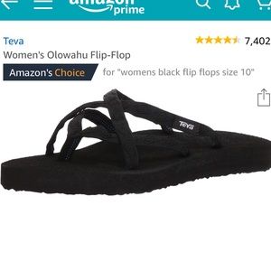 Teva FlipFlops -Black NWOT